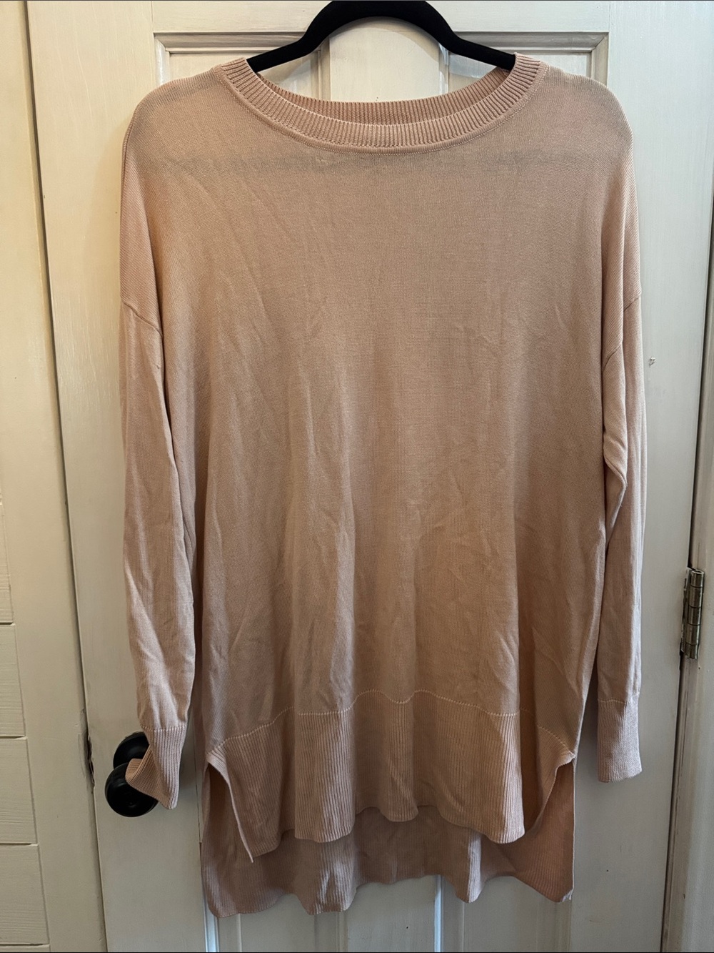 Worthington Pale Blush Crewneck Tunic Sweater